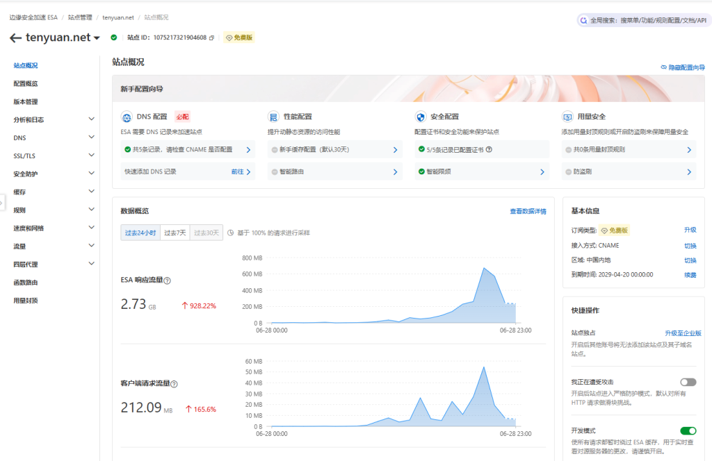 阿里云ESA永久免费加速-腾渊创想